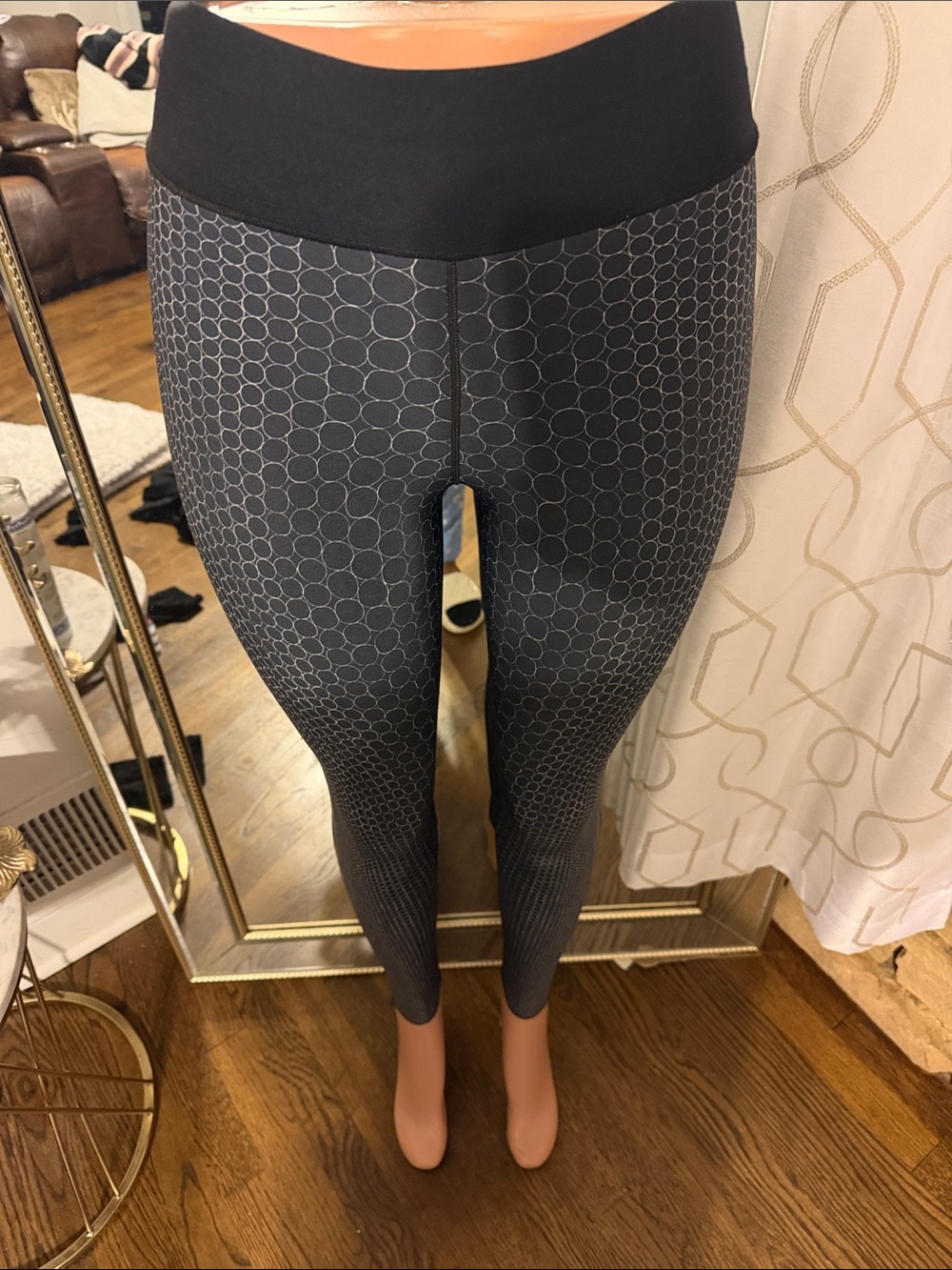 ultracor Black Hex-Print High-Rise Jeggings